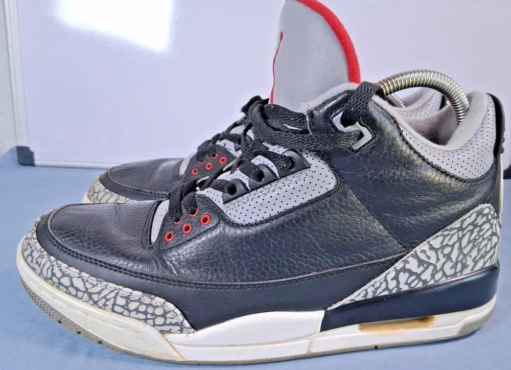Nike Air Jordan 3 Retro OG Black Cement 2018 Men's Size 10 854262-001 Authentic